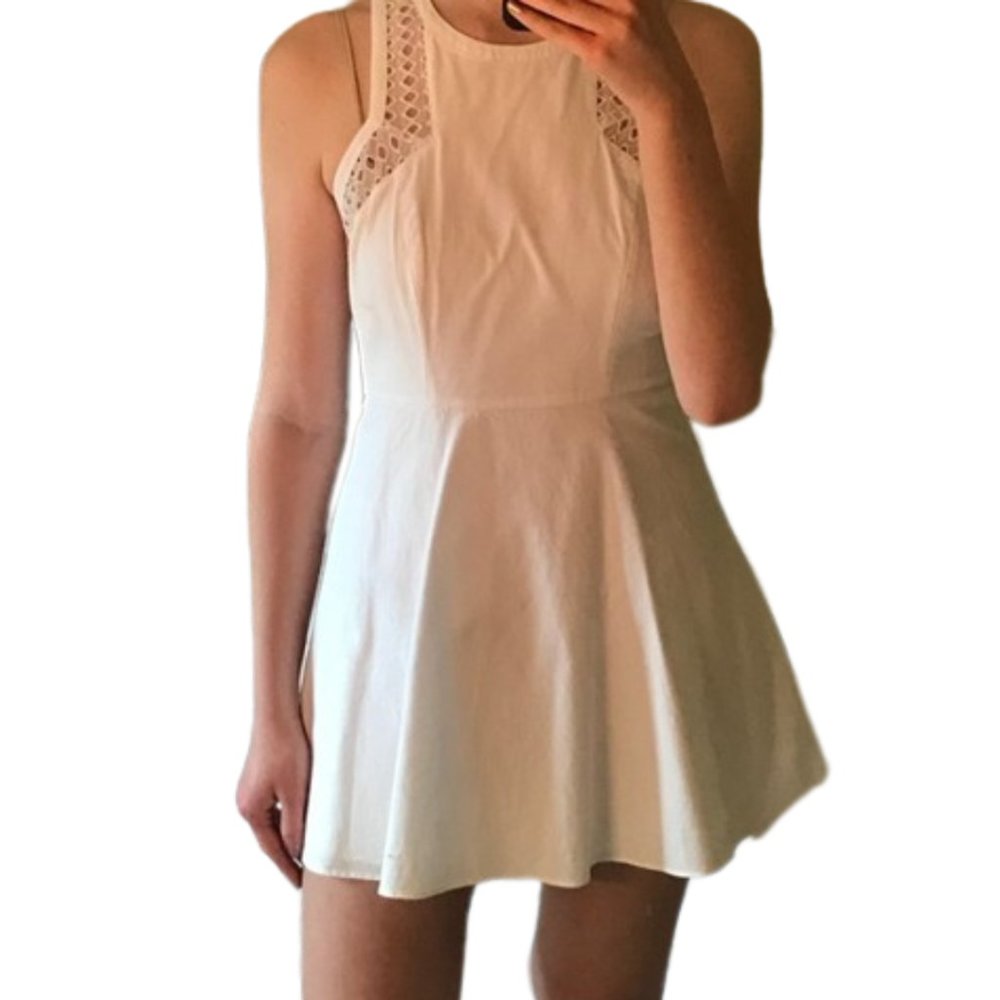 White Midi Dress, Grad Dress